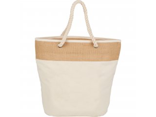 Jute Accent 12oz Cotton Canvas Rope Tote