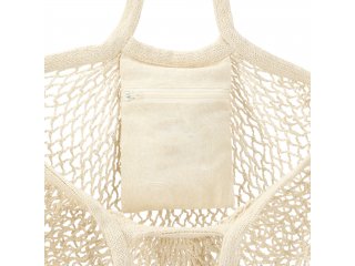 Riviera Cotton Mesh Market Bag w/Zippered Pouch