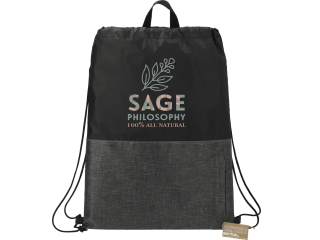 Ash Zippered Recycled Drawstring Bag