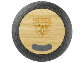 Garm Fabric & Bamboo Speaker with Wireless Chargin