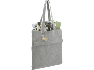 Recycled Cotton Herringbone Tote w/Zip Pocket