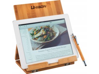 Tablet or Recipe Book Stand with Ballpoint Stylus