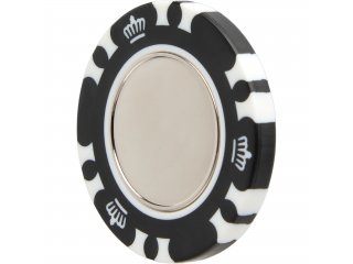 Recycled Poker Chip w/ Metal Ballmarker