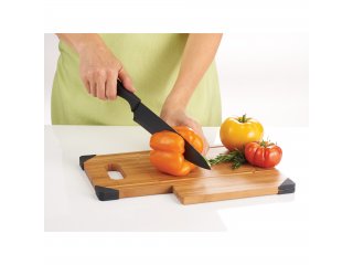 Bamboo Cutting Board with Knife