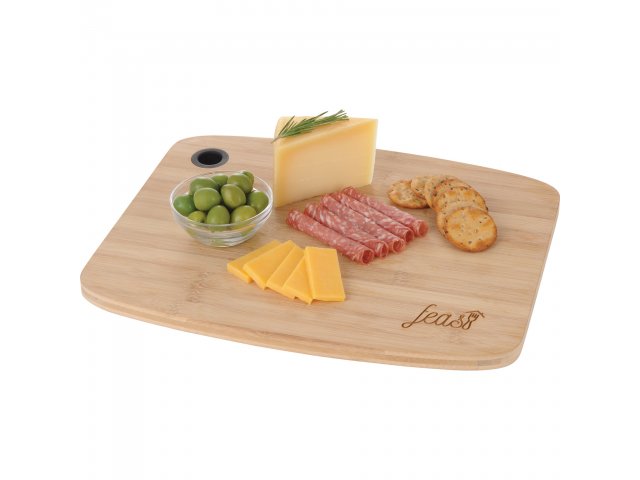 Large Bamboo Cutting Board with Silicone Grip