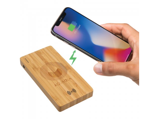 FSC® 100% Bamboo 5000 mAh Wireless Power Bank