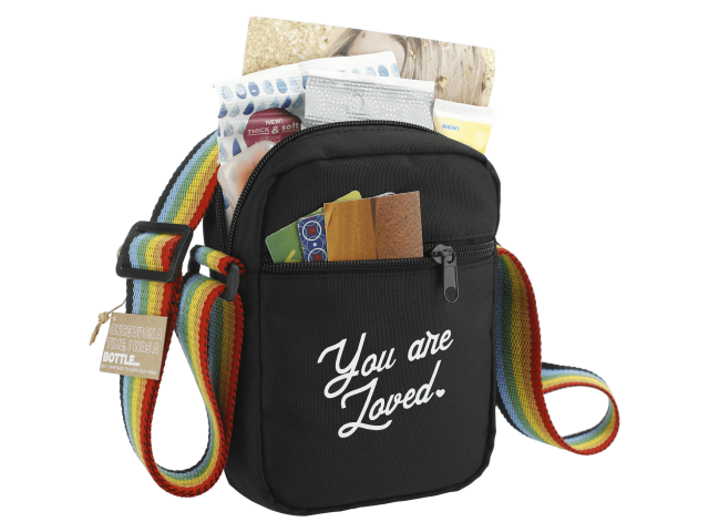 Rainbow RPET Crossbody Tote