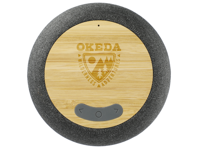 Garm Fabric & Bamboo Speaker with Wireless Chargin