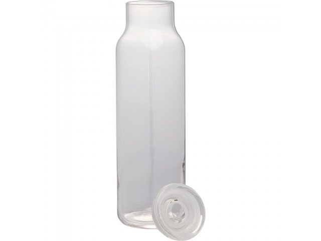 Glass Water Bottle w/ Lid 24 oz.