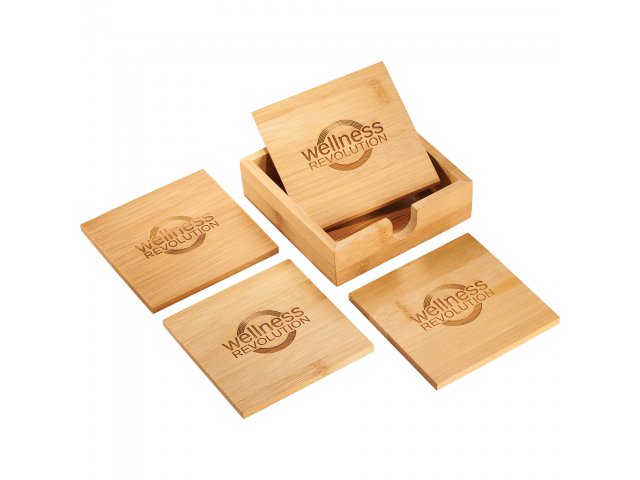 Bamboo Coaster Set