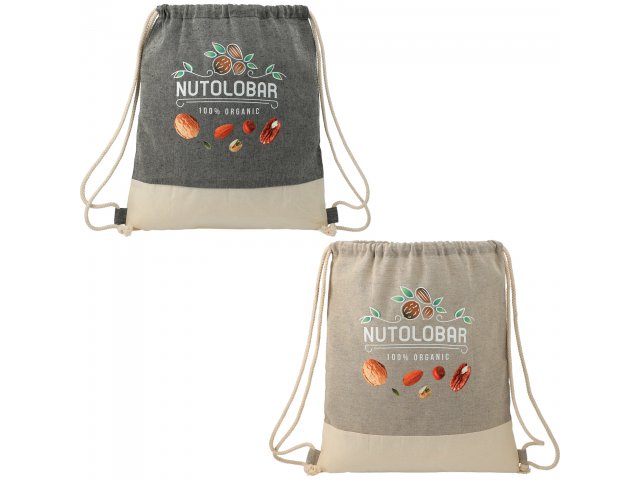 Split Recycled Cotton Drawstring Bag